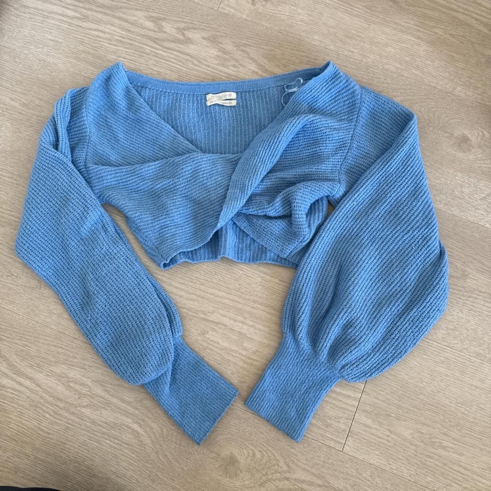 Urban Outfitters Sky Blue V-Neck Sweater